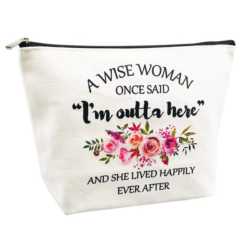 Charmoly Retirement Gifts for Women Best Friends Wife Mom Grandma Coworkers Boss Nurse Teachers Retirees Colleagues Work BFF Bestie Funny Birthday Retired Makeup Bag - Image 2